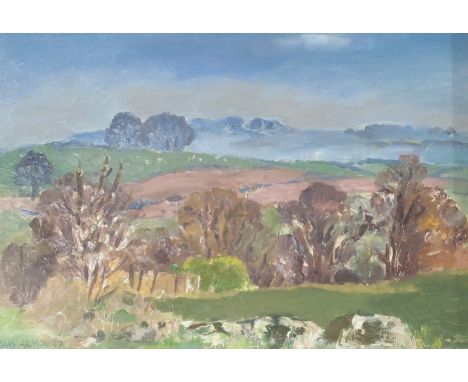 •MARY NICOL NEILL ARMOUR RSA, RSW (SCOTTISH 1902-2000) SPRING AT THE DUCHAL Oil on panel board, signed and dated (19)71, 22.5