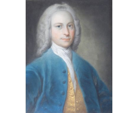 BRITISH SCHOOL (18TH CENTURY) PORTRAIT OF HENRY PARTRIDGE; PORTRAIT OF MRS MARY PARTRIDGE Pastel, 56 x 44.5cm (22 x 17 1/2") 