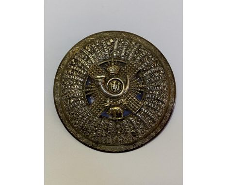 A George V Highland Light Infantry silver plaid brooch, Joseph Jennens &amp; Co., Birmingham 1924, with presentation engravin