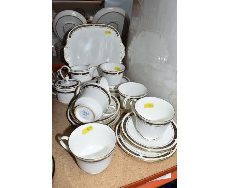 A GROUP OF COALPORT 'WINDSOR' comprising six teacups, six saucers, six side plates (one side plate marked second quality), a 