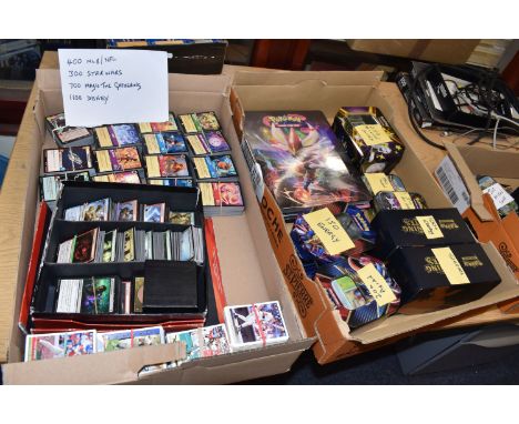 THREE BOXES OF POKEMON AND MAGIC THE GATHERING CARDS, includes over 4000 Pokemon cards primarily from the Sword &amp; Shield 