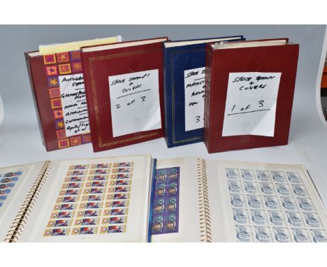 SIX ALBUMS OF SPACE RELATED STAMPS AND FIRST DAY COVERS, TO INCLUDE AUTOGRAPHED EXAMPLES, autographs are by Astronauts, Cosmo