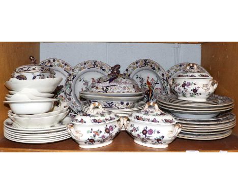 A Quantity 19th century Masons Dinner Ware, and quantity early 19th century spode dinner ware