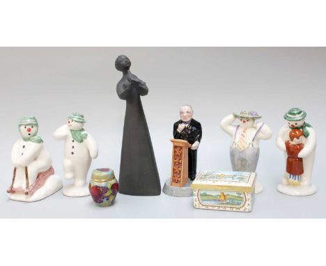 Assorted Collectables, including four Royal Doulton Figures from the Snowman Gift Collection, two further figures "Peace" "Mi