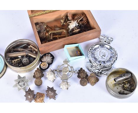 An assortment of HAC and other badges and pip, with an HAC WWII War medal, various ages and conditions, together with a Royal