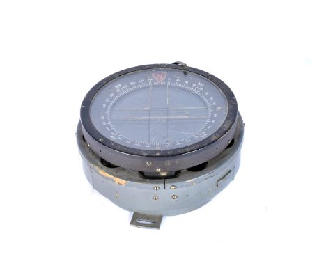 A WWII Type P10 Aviation compass, either from a Spitfire, Hurricane or Lancaster bomber, No.22264TM, Air Ministry Marks, Ref 