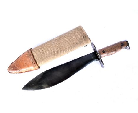 A WWI US Bolo Model 1917 knife,  by Plumb of Philadelphia, dated 1918, complete with sheath by Brauer Bros dated 1918 