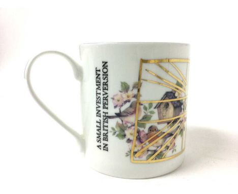 *Grayson Perry RA (b.1960) 'Western Art in the form of a mug, a small investment in British Perversion', 2020, fine china mug