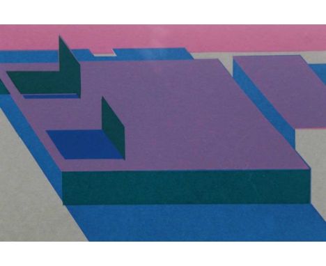 Ron Sims (1944-2014) silkscreen, Tropical Plaice, signed 1/7 glazed frame, 17cm x 34.5cm
