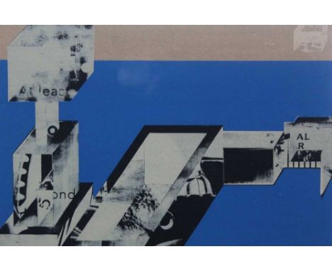 Ron Sims (1944-2014) silkscreen, Black Five Bath Seal, signed AP glazed frame, 28cm x 30cm