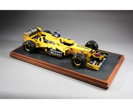 Jordan-Mugen Honda 198 Formula 1 die-cast 1:8 scale model by Amalgam,
the 1998 no.9 Damon Hill car with full tobacco branding