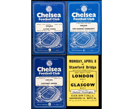 227 Chelsea home programmes dating between seasons 1954-55 and 1959-60,
i) 1954-55, first-team x 21 plus official & 'pirate' 