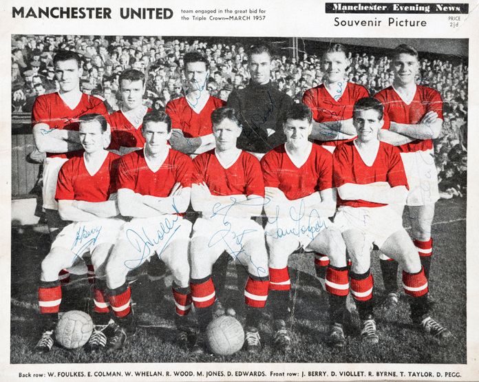 An Autographed Manchester Evening News Souvenir Picture Of The ...