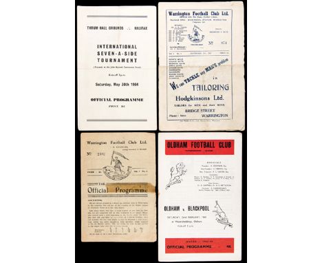 A collection of 20 Rugby League programmes themed to feature notable appearances by the Warrington & Blackpool winger Brian B