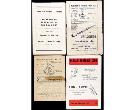 A collection of 20 Rugby League programmes themed to feature notable appearances by the Warrington & Blackpool winger Brian B