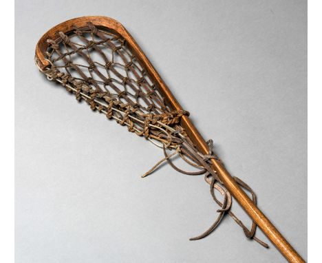 An early Hattersleys lacrosse stick circa 1920s,
with later, slight nylon repair