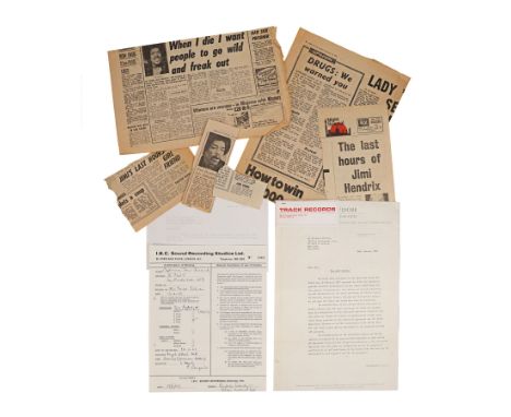 JIMI HENDRIX - The Patricia "Trixie" Sullivan Collection: Large Quantity of Paperwork From the Office of Mike Jeffery (1969-1