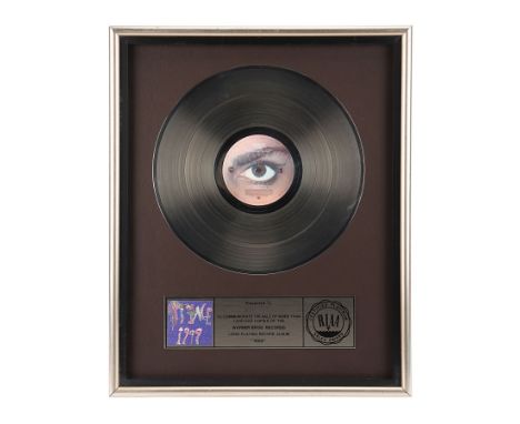 PRINCE AND THE REVOLUTION - The Dr. Fink Collection: "1999" Platinum Disc - A platinum disc presented to Matt Fink to commemo