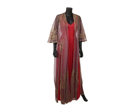CLEOPATRA (1963) - The Costumi d'Arte Collection: Cleopatra's (Elizabeth Taylor) Red Dress and Robe - View this 360 turnaroun