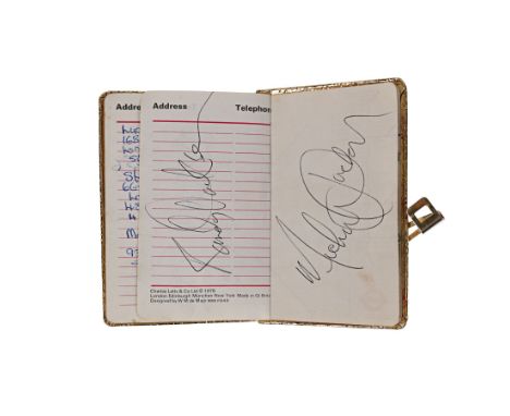THE JACKSONS - Michael Jackson and Brothers Autographed 1979 UK Destiny Tour Diary - A diary autographed by Michael Jackson a