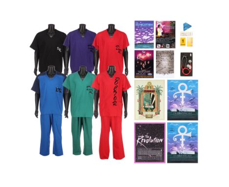 PRINCE AND THE REVOLUTION - The Dr. Fink Collection: The Revolution Celebration 2017 Tour Scrubs, Stethoscope, Ticket, Passes