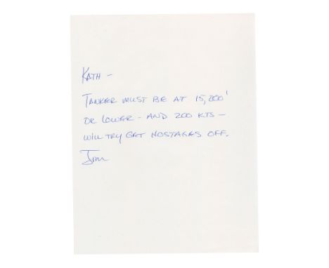 AIR FORCE ONE (1997) - President James Marshall's (Harrison Ford) White House Faxes with Handwritten Ford Cover - President J