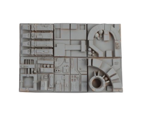 STAR WARS: A NEW HOPE (1977) - Low-altitude Death Star Model Miniature Surface Panel - A low-altitude Death Star model miniat