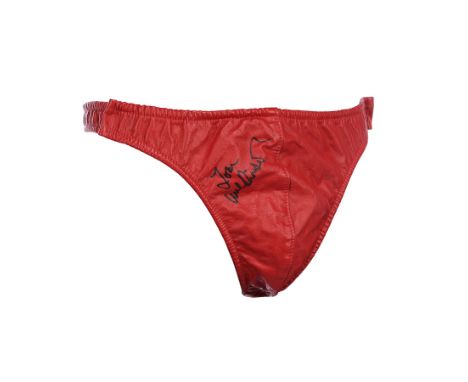 THE FULL MONTY (1997) - Gerald's (Tom Wilkinson) Red Leather Thong - Gerald's (Tom Wilkinson) red leather thong from Peter Ca