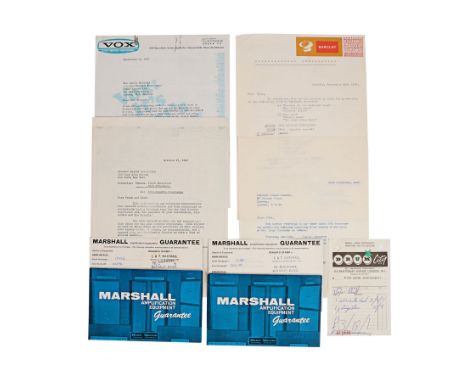JIMI HENDRIX - The Patricia "Trixie" Sullivan Collection: Large Quantity of Paperwork From the Office of Mike Jeffery (August