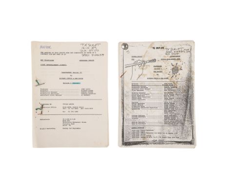 BLACKADDER (T.V. SERIES, 1982) - "Captain Cook" and "Major Star" Shooting Scripts - Two shooting scripts from the iconic Brit