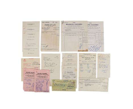 JIMI HENDRIX - The Patricia "Trixie" Sullivan Collection: Collection of Invoices and Receipts Addressed to Jimi Hendrix - A c