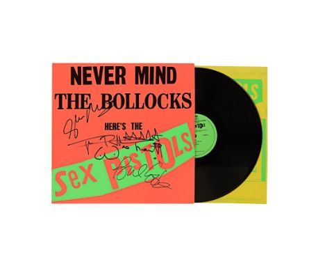 SEX PISTOLS - Never Mind the Bollocks, Here's the Sex Pistols 2008 US Release Vinyl Autographed by Paul Cook, Glen Matlock an