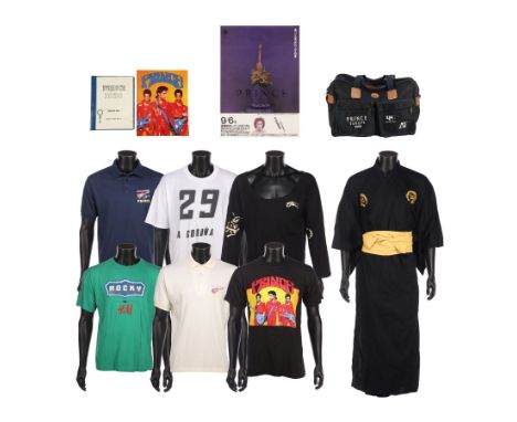 PRINCE - The Dr. Fink Collection: Nude Tour Tops, Kimono, Duffle Bag, Programme, Tour Itinerary and Prince in Japan Poster - 