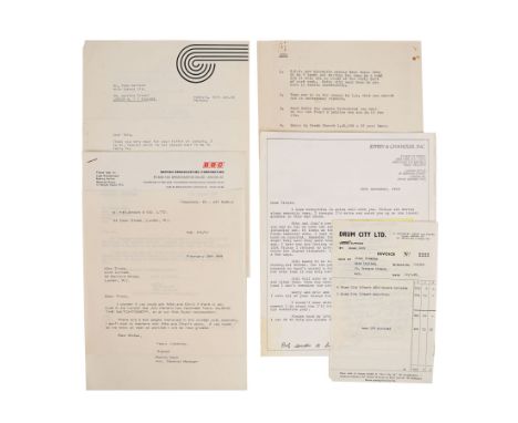 JIMI HENDRIX - The Patricia "Trixie" Sullivan Collection: Large Quantity of Paperwork From the Office of Mike Jeffery (Januar