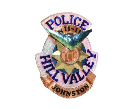 BACK TO THE FUTURE PART II (1989) - Hill Valley Police Badge Crew Gift - A Hill Valley Police badge crew gift from the produc