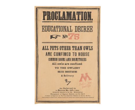 HARRY POTTER AND THE ORDER OF THE PHOENIX (2007) - Proclamation No. 75 - A "Proclamation No. 75" from David Yates' fantasy ad