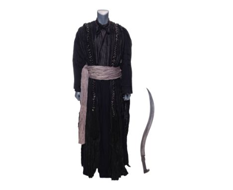 THE MUMMY (1999) - Dr. Terrence Bay's (Erick Avari) Stunt Sword and Ardeth Bay's (Oded Fehr) Black Robe Costume - Dr. Terrenc