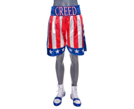 CREED II (2018) - Adonis Creed's Stunt Boxing Shorts and Shoes - Adonis Creed's stunt boxing shorts and shoes from Steven Cap