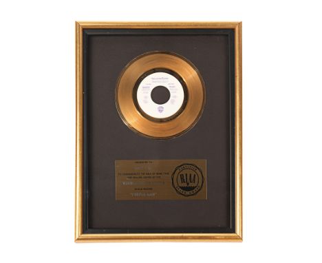 PRINCE AND THE REVOLUTION - The Dr. Fink Collection: "Purple Rain" Gold Disc - A gold disc presented to Matt Fink to commemor
