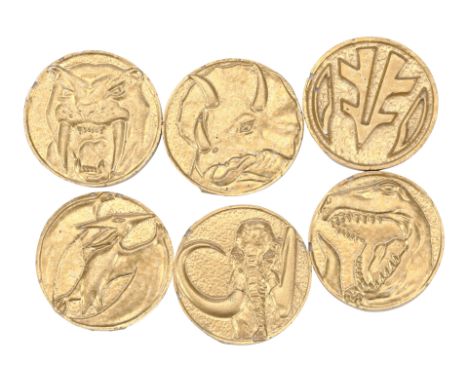 MIGHTY MORPHIN POWER RANGERS: THE MOVIE (1995) - Set of Six Production-made Power Coins - Six power coins from the production