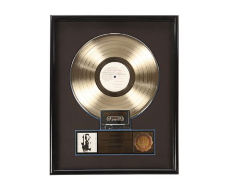 PRINCE AND THE REVOLUTION - The Dr. Fink Collection: "Parade" Gold Disc - A gold disc presented to Matt Fink to commemorate t