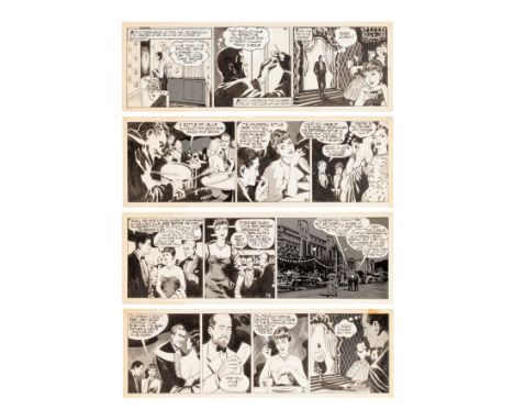 JAMES BOND FRANCHISE (1953-PRESENT) - Set of Four Hand-drawn Daily Express Comic Strip Panels by John McLusky - A set of Four