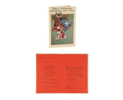 PRINCE - The Dr. Fink Collection: Prince-autographed Christmas Card - A Christmas card sent by Prince to Matt Fink. This lot 