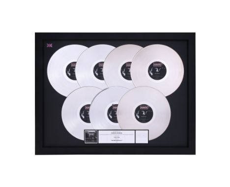 OASIS - "Wonderwall" Seven Platinum Disc Award Presented to Owen Morris - A multi-platinum disc award presented to record pro