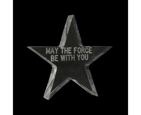 STAR WARS: A NEW HOPE (1977) - Lucite Star Crew Gift - A lucite star crew gift from the production of George Lucas' Star Wars