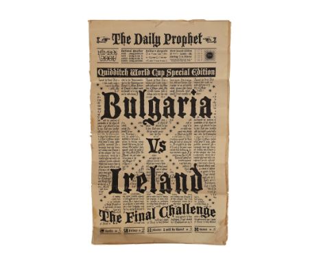 HARRY POTTER AND THE GOBLET OF FIRE (2005) - "Bulgaria vs Ireland" Daily Prophet Newspaper Cover - A "Bulgaria vs Ireland" Da