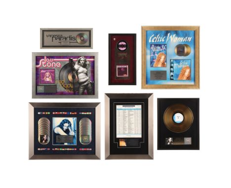 JOSS STONE - Nordoff and Robbins Collection: Seven Assorted Female Artists Disc Awards - A collection of seven different-size