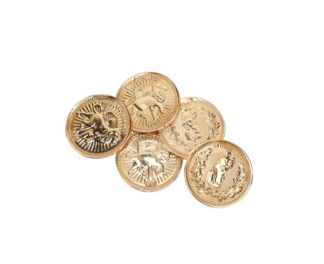 JOHN WICK: CHAPTER 4 (2023) - Set of Five High Table Coins - Five High Table coins from Chad Stahelski's action sequel John W