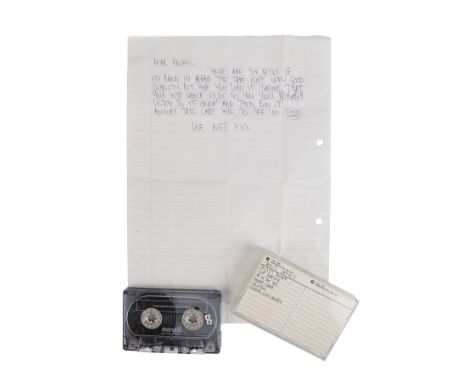 OASIS - Oasis Demo Cassette Tape and Noel Gallagher Handwritten Note - An early demo cassette tape of Oasis and an accompanyi