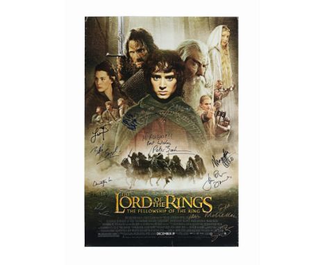 THE LORD OF THE RINGS: THE FELLOWSHIP OF THE RING (2001) - Elijah Wood, Viggo Mortensen, Ian McKellen and Cast-Autographed Po